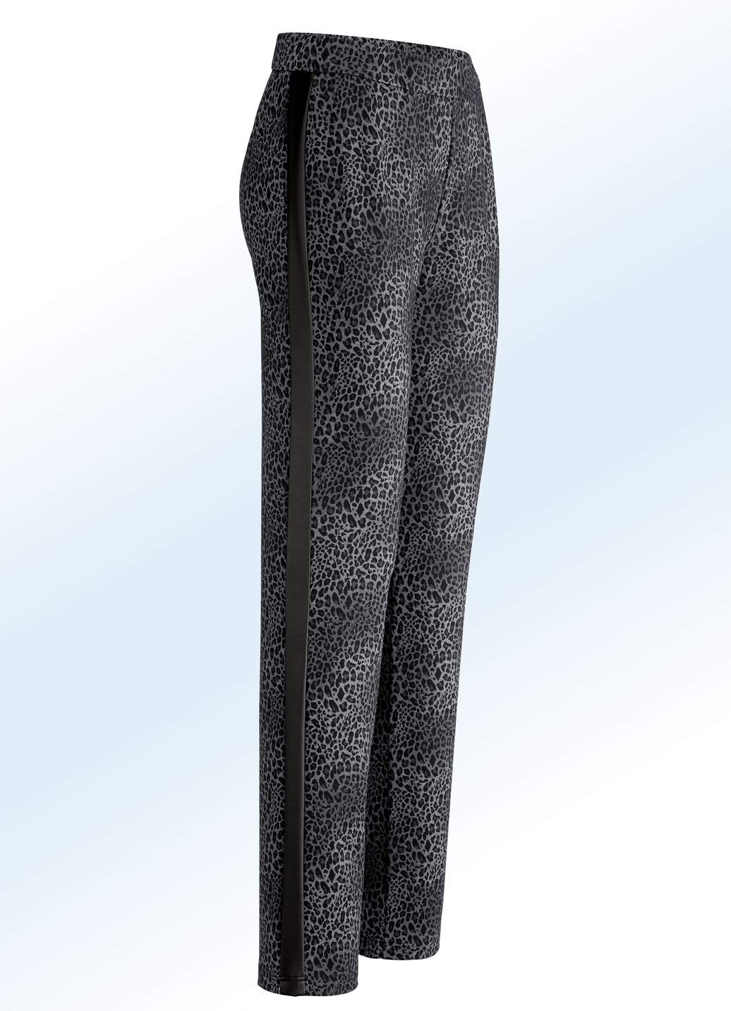Hose in aktueller Leo-Dessinierung, Grau-Schwarz, Größe 40 von KLAUS MODELLE