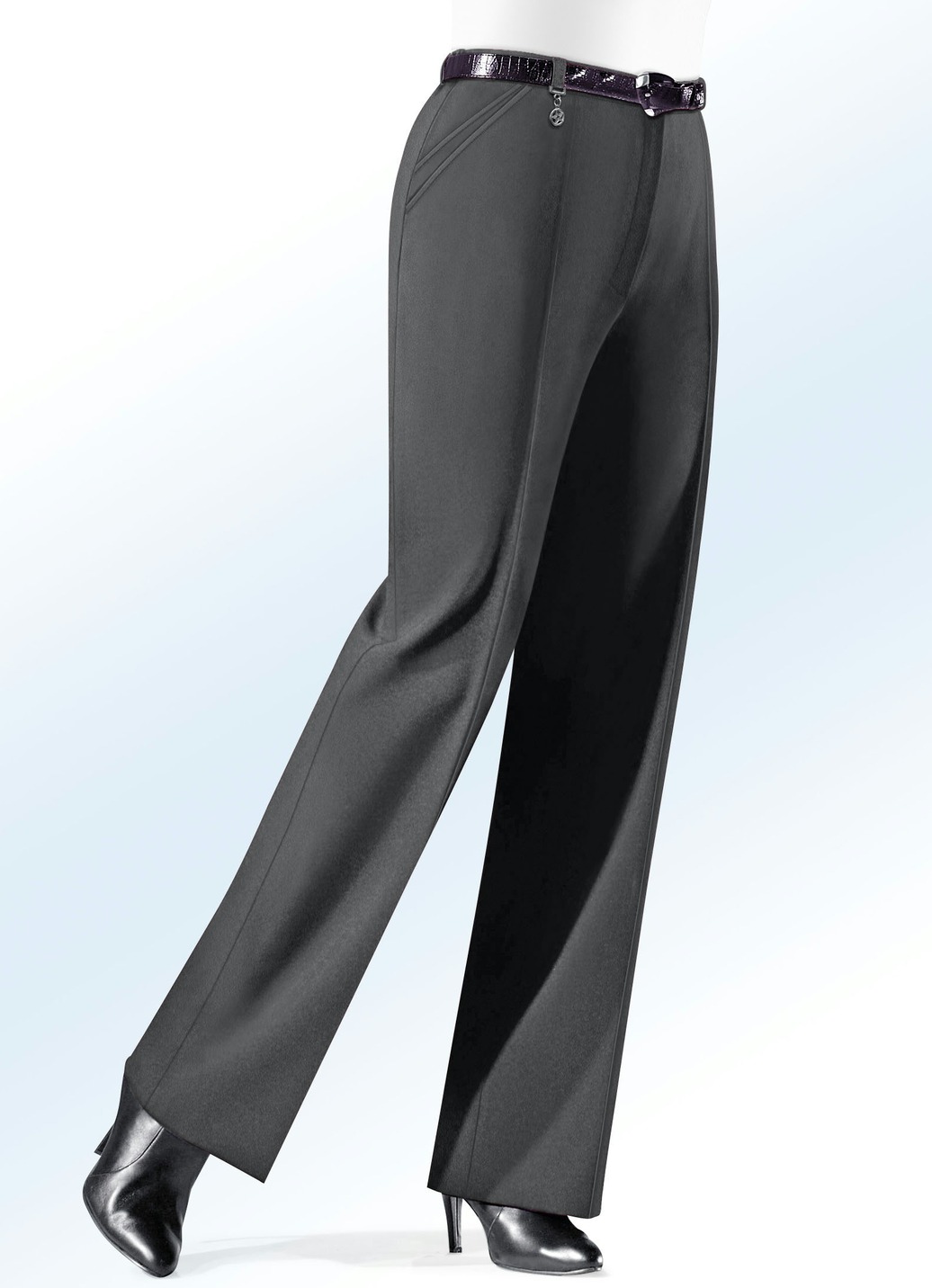 Hose mit Zieranhänger in 6 Farben, Dunkelgrau Mel., Größe 96 Hose mit Zieranhänger in 6 Farben, Dunkelgrau Mel., Größe 96 von KLAUS MODELLE