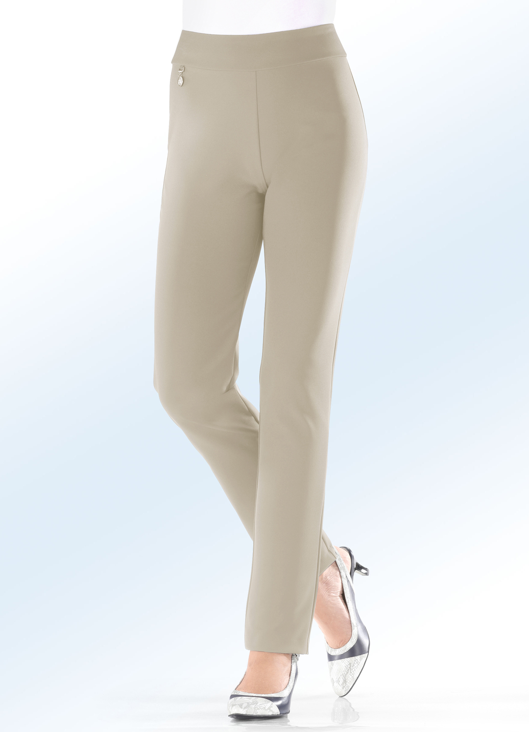 Hose mit eingearbeitetem Shaping-Einsatz, Beige, Größe 38 von KLAUS MODELLE