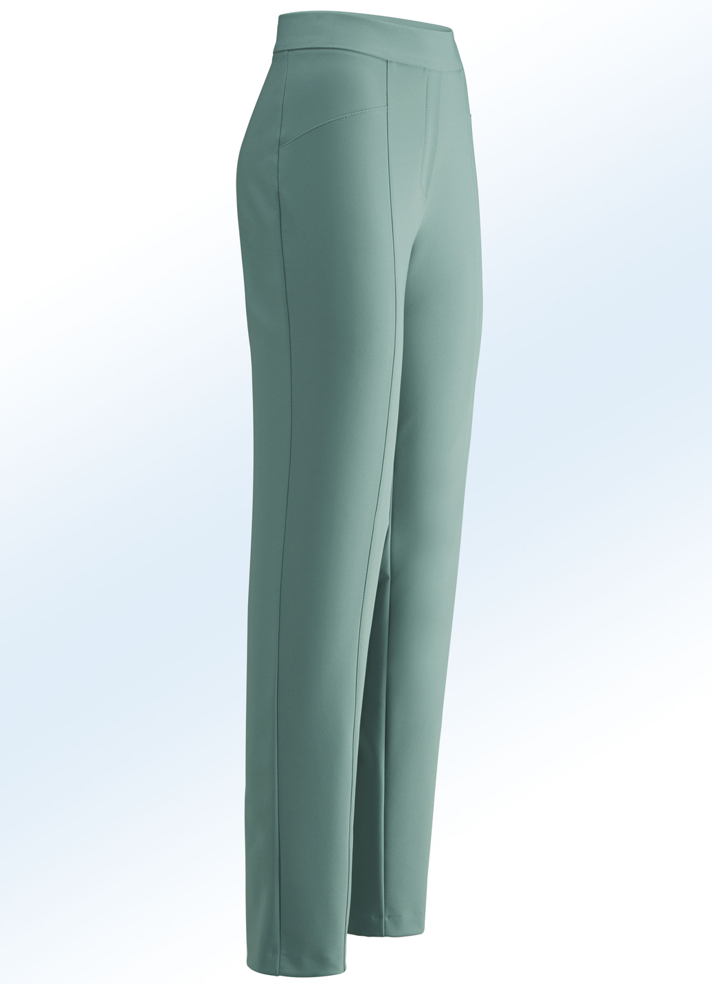 Hose mit hübschen Ziersteppungen, Jadegrün, Größe 26 von KLAUS MODELLE