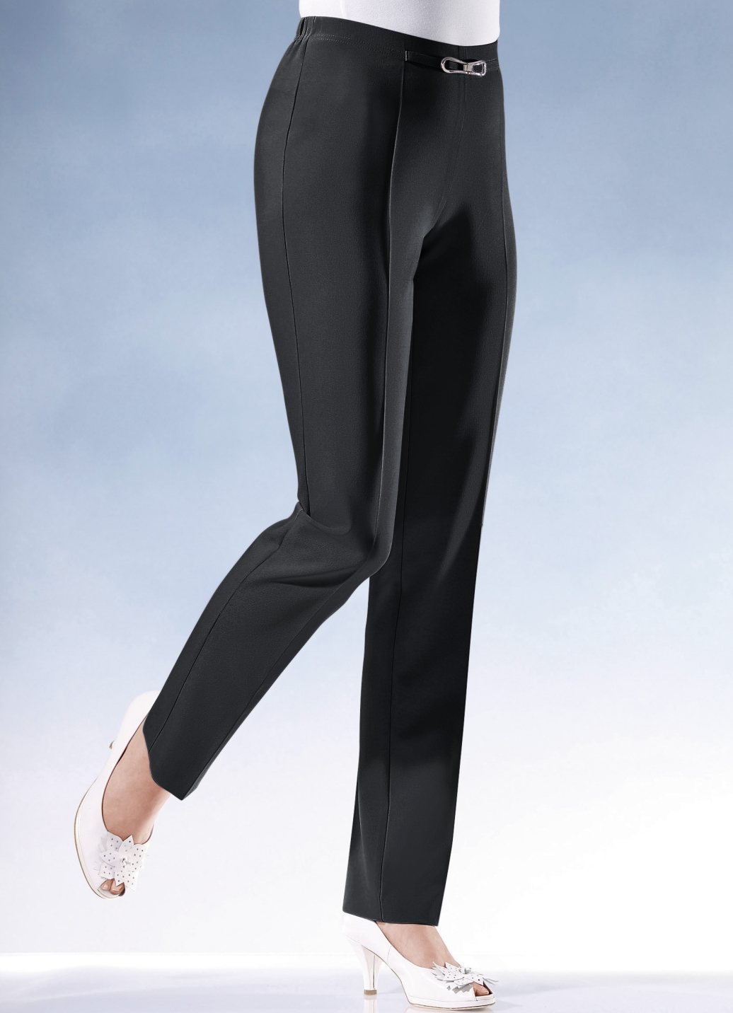 Hose mit modisch schmaler Fußweite, Schwarz, Größe 26 von KLAUS MODELLE