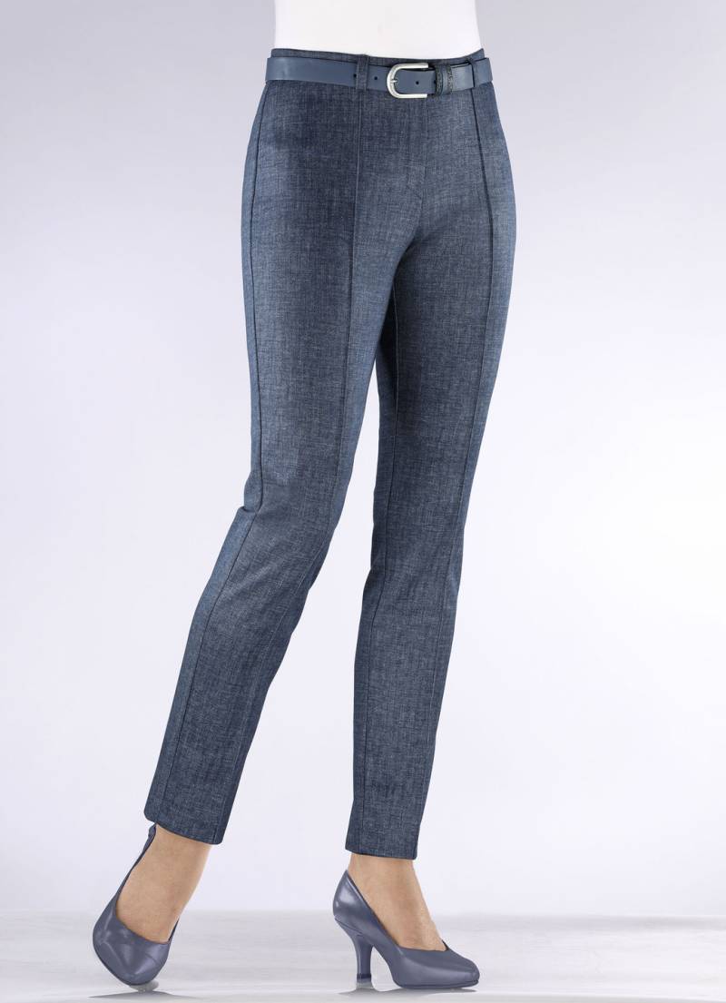 Jerseyhose in Schlupfform, Indigoblau Mel., Größe 17 von KLAUS MODELLE