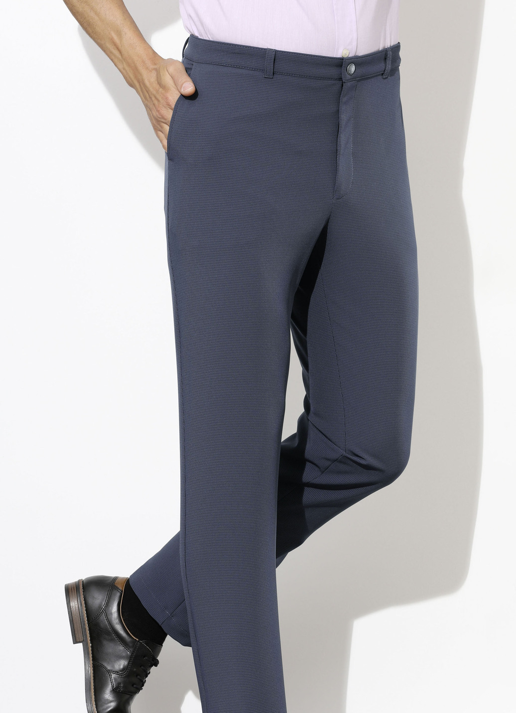 "Klaus Modelle"-Hose in 3 Farben, Grau-Schwarz, Größe 24 von KLAUS MODELLE