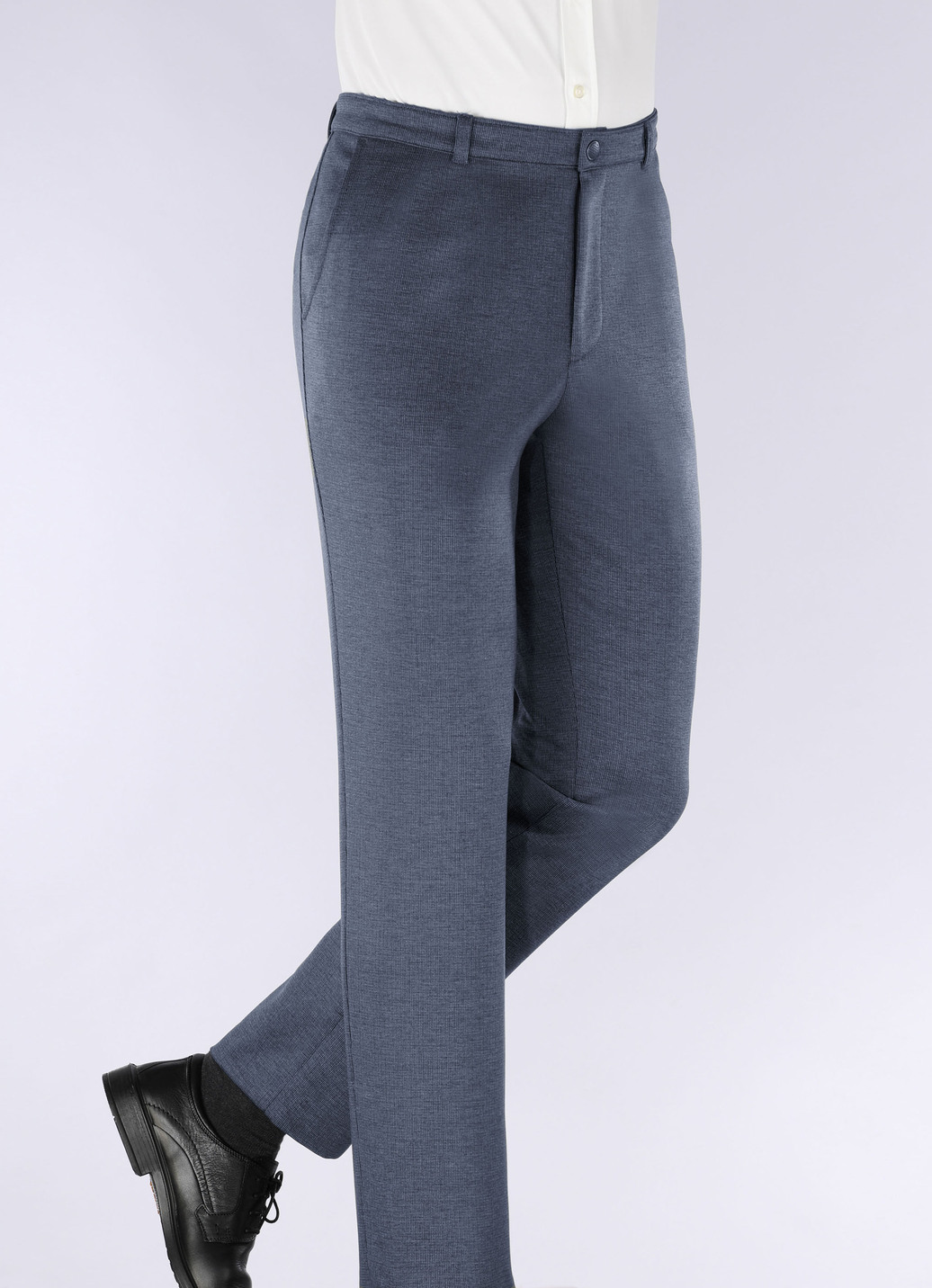 "Klaus Modelle"-Hose in 3 Farben, Rauchblau Meliert, Größe 62 von KLAUS MODELLE