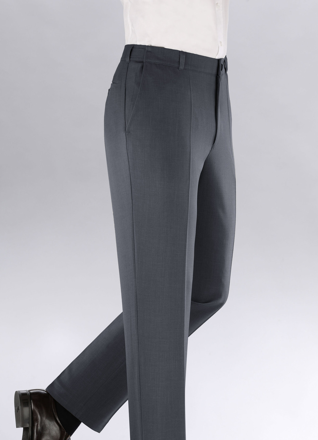"Klaus-Modelle"-Hose in 4 Farben, Dunkelgrau Meliert, Größe 56 "Klaus-Modelle"-Hose in 4 Farben, Dunkelgrau Meliert, Größe 56 von KLAUS MODELLE