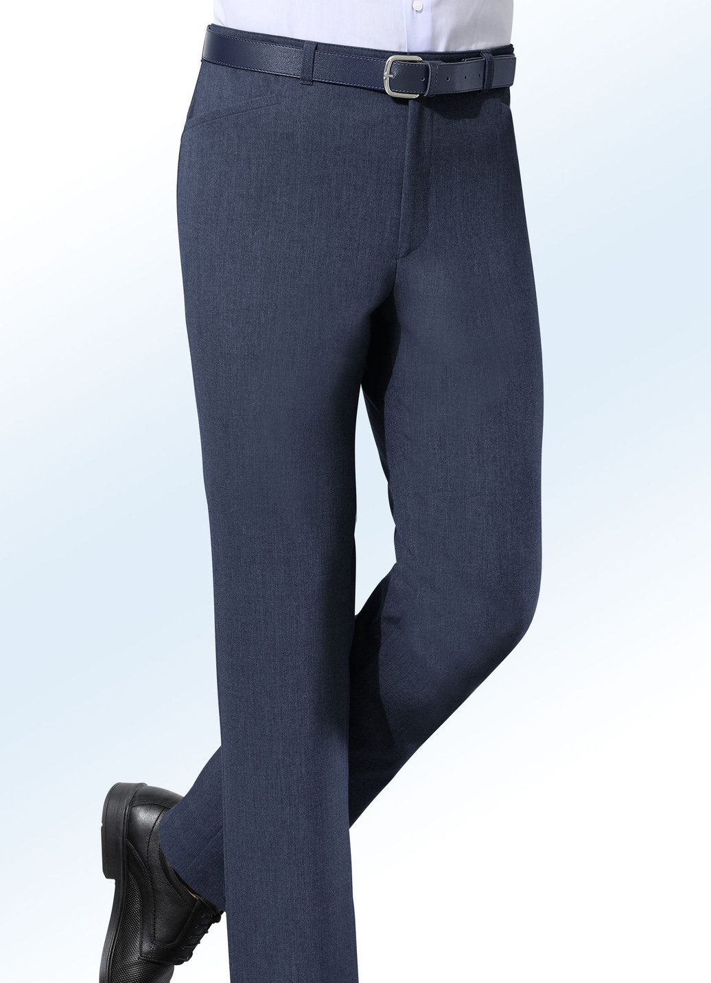 "Klaus-Modelle"-Hose mit Gürtel in 5 Farben, Marine, Größe 26 von KLAUS MODELLE