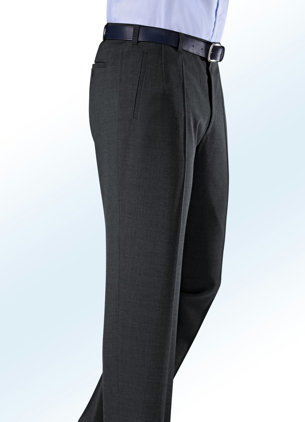 "Klaus Modelle"-Hose mit Paspeltaschen, Anthrazit, Größe 53 von KLAUS MODELLE
