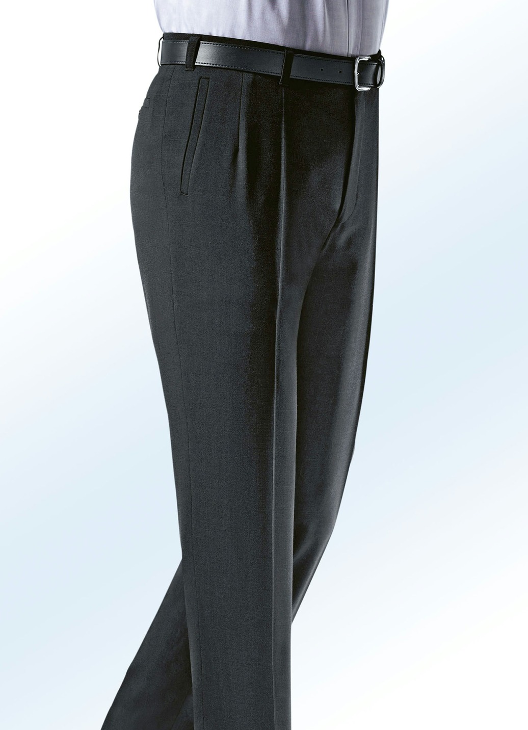 „Klaus Modelle“-Hose mit weichem Griff in 4 Farben, Anthrazit Meliert, Größe 30 von KLAUS MODELLE