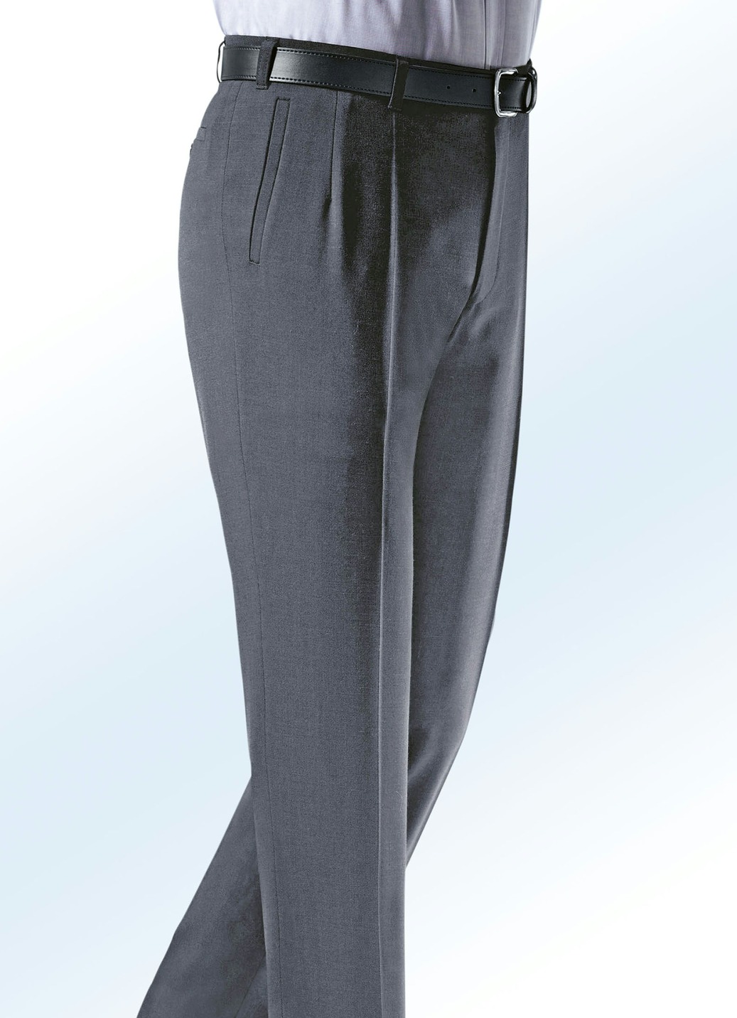 „Klaus Modelle“-Hose mit weichem Griff in 4 Farben, Mittelgrau Meliert, Größe 27 „Klaus Modelle“-Hose mit weichem Griff in 4 Farben, Mittelgrau Meliert, Größe 27 von KLAUS MODELLE