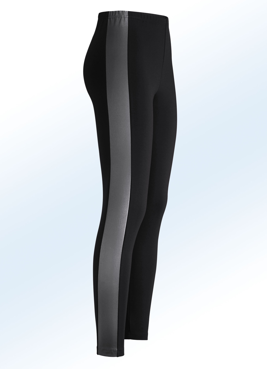 Leggings im interresanten Materialmix, Schwarz, Größe 34 von KLAUS MODELLE