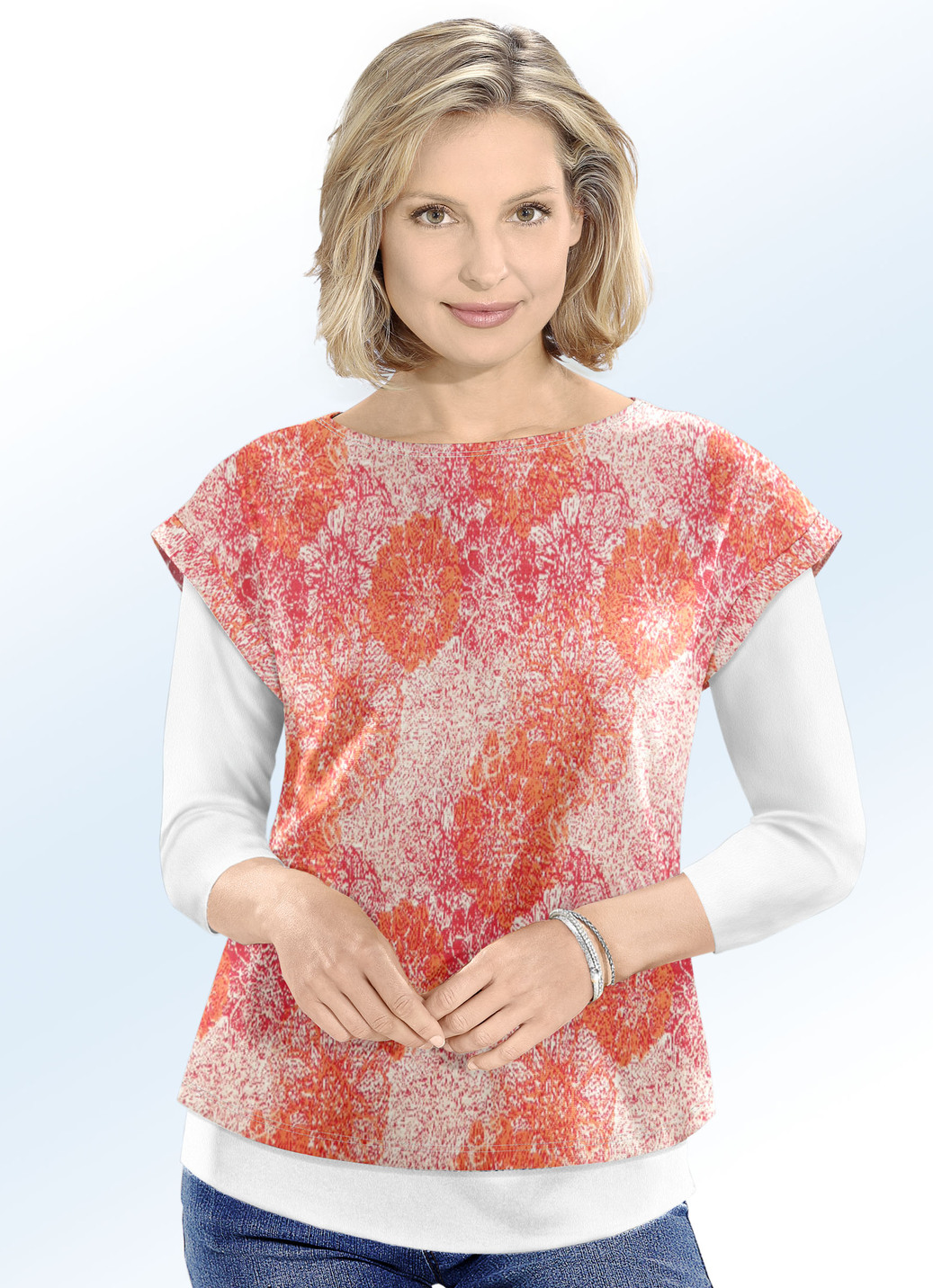 Pullunder in Jacquard-Dessin, Hummer-Ecru, Größe 44 Pullunder in Jacquard-Dessin, Hummer-Ecru, Größe 44 von KLAUS MODELLE