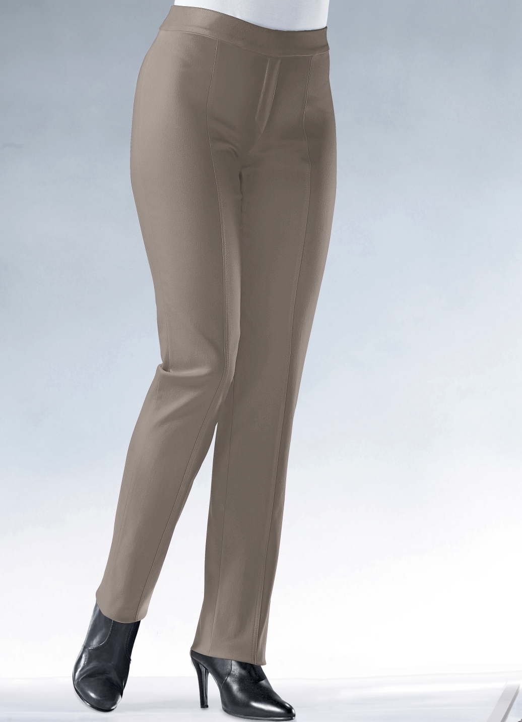 Soft-Stretch-Hose, Taupe, Größe 48 von KLAUS MODELLE