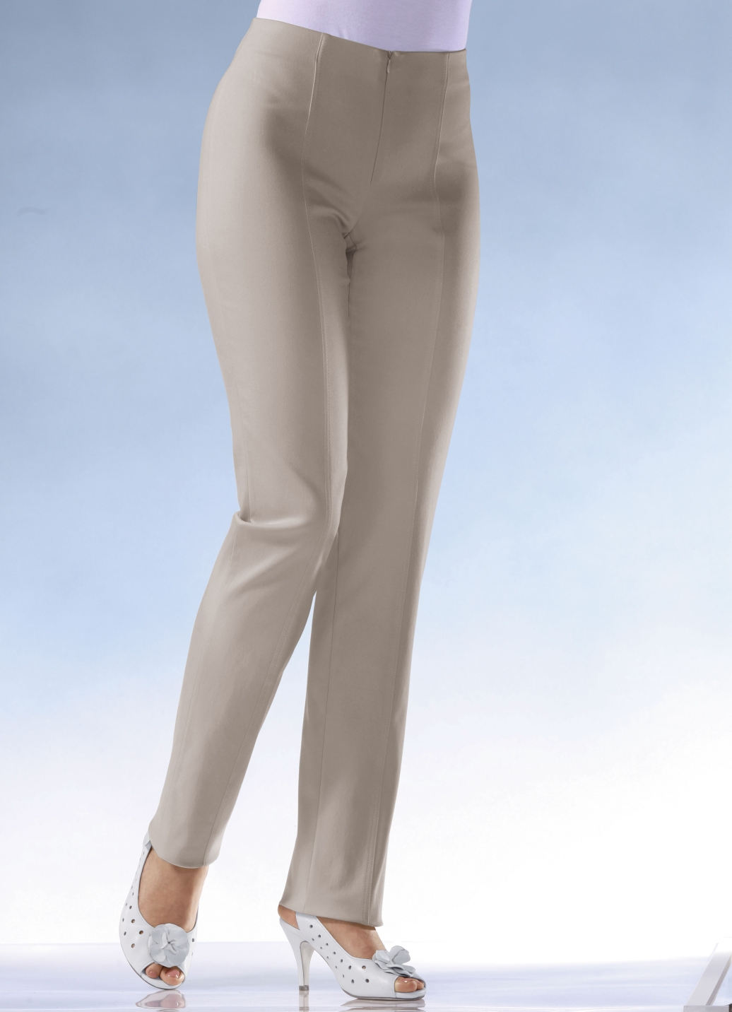 Soft-Stretch-Hose in 11 Farben, Taupe, Größe 20 von KLAUS MODELLE