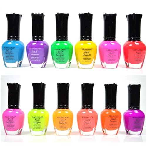KLEANCOLOR NEON COLORS 12 FULL COLLETION SET NAIL POLISH LACQUER + FREE EARRING by KleanColor KLEANCOLOR NEON COLORS 12 FULL COLLETION SET NAIL POLISH LACQUER + FREE EARRING by KleanColor von KLEANCOLOR