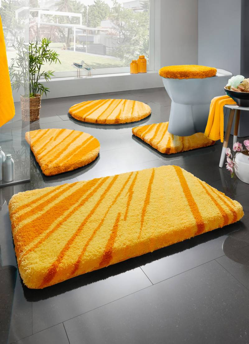 Badgarnitur von Kleine Wolke, Größe 108 (Stand-WC-Vorleger, 50/ 55 cm), Gelb von KLEINE WOLKE