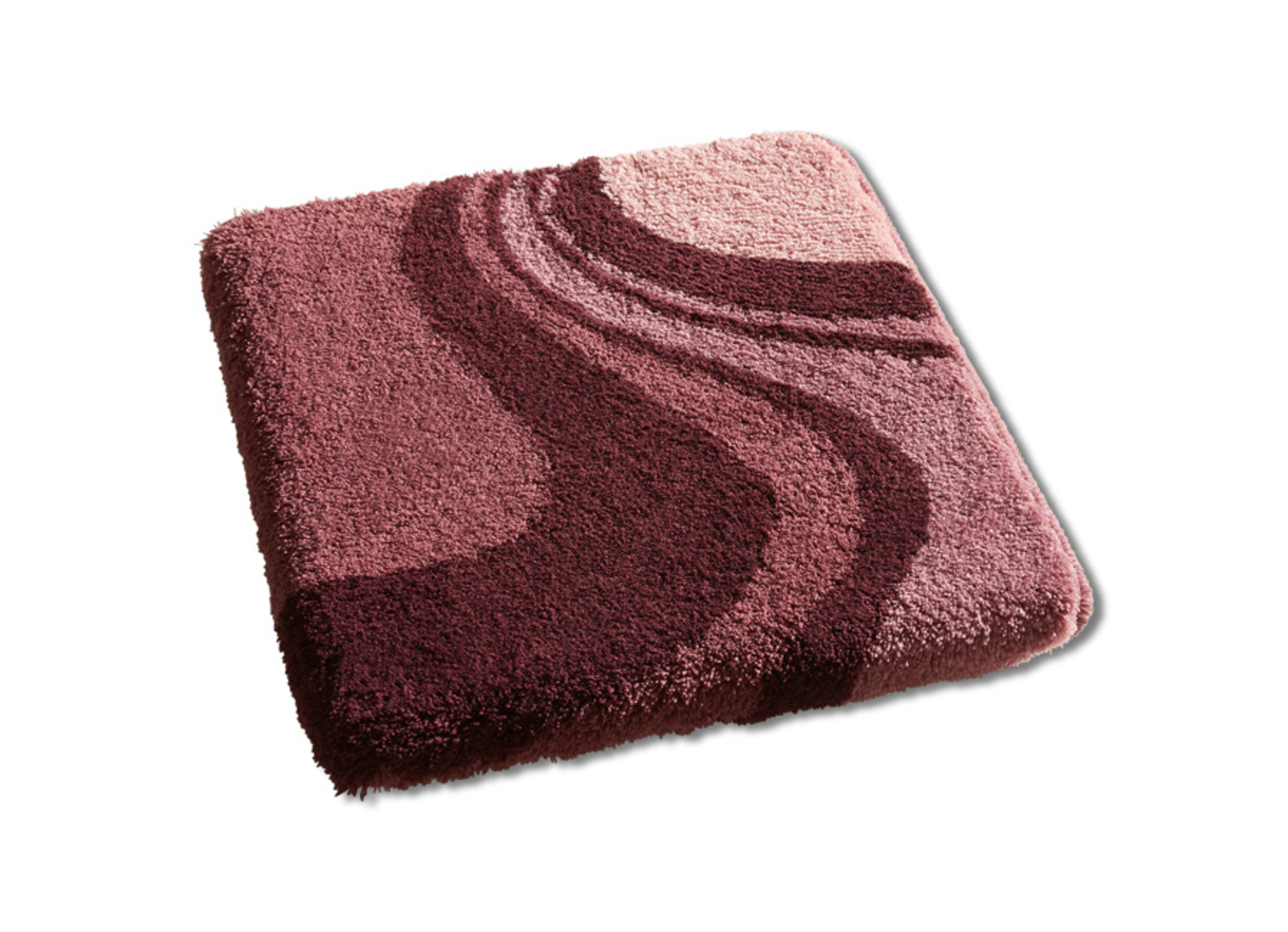 Badgarnitur von Kleine Wolke mit rutschhemmender Rückseite, Größe 109 (Hänge-WC-Vorleger, 50/ 55 cm), Beere von KLEINE WOLKE