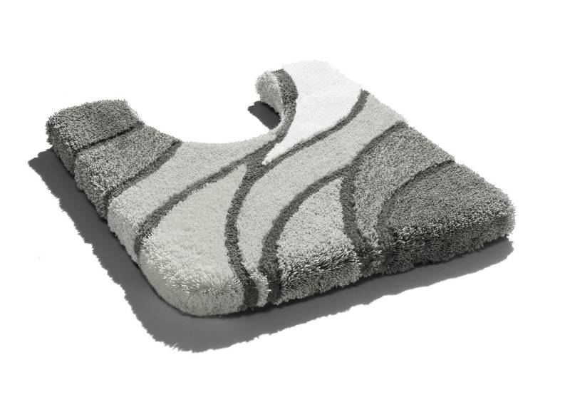 Kleine Wolke Badgarnitur in Table Tuft Qualität, Größe 108 (Stand-WC-Vorleger, 50/ 55 cm), Grau von KLEINE WOLKE