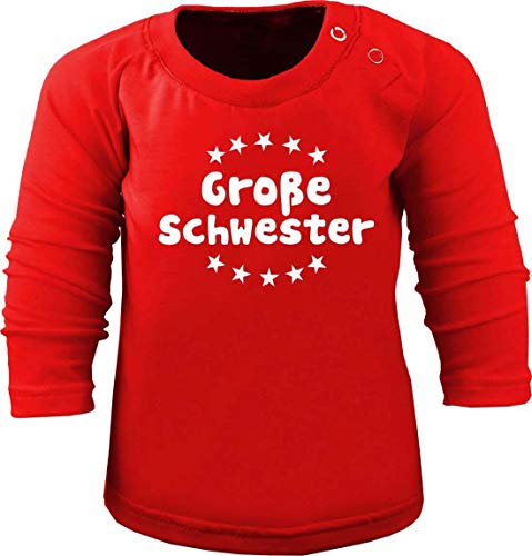 Baby/Kinder T-Shirt Langarm (Farbe rot) (Größe 98/104) Große Schwester/Cook von Kleiner Fratz