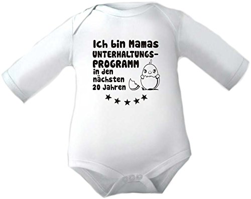 Kleiner Fratz Body Baby 1/1-Arm mit Druck ICH BIN MAMA`S UNTERHALTUNGSPROGRAMM... (Gr. 62/68) / 150030 von Kleiner Fratz