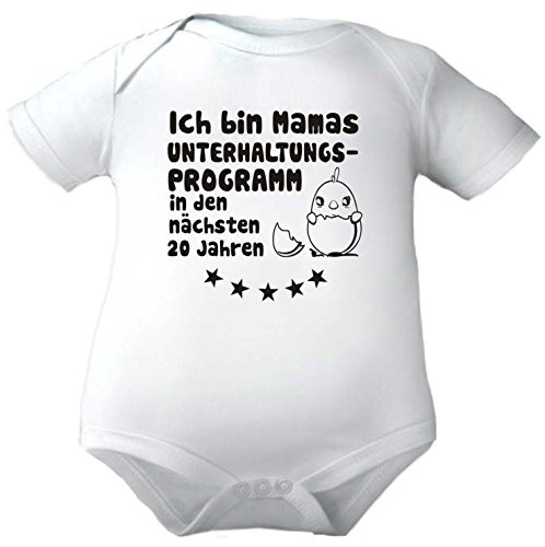 Kleiner Fratz Body Baby 1/4-Arm mit Druck ICH BIN MAMA`S UNTERHALTUNGSPROGRAMM... (Gr. 50/56) von Kleiner Fratz