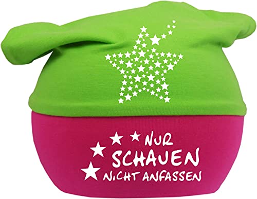 Kleiner Fratz Baby Kopftuch Mütze Multicolor Stern (Farbe pink-Lime) (Gr. 3 (98-122) Lalalalalalalalalala von Kleiner Fratz