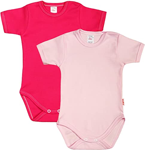 KLEKLE Baby Body - Body Kurzarm Unisex - 2er-Pack - mit Druckknöpfen - 100% Baumwolle - Babykleidung von KLEKLE