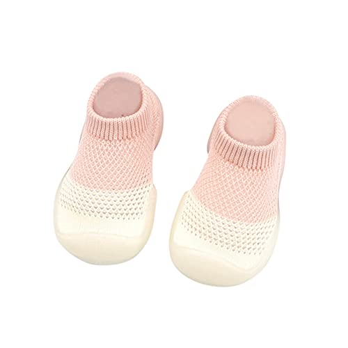 KLGR Mesh Baby Schuhe 6-12monate Junge Taufe Lauflernschuhe Mädchen Krabbelschuhe Atmungsaktiv Kleinkind Schuhe Rutschfest Sockenschuhe Indoor Babyschuhe Weicher Boden Bodensocken von KLGR