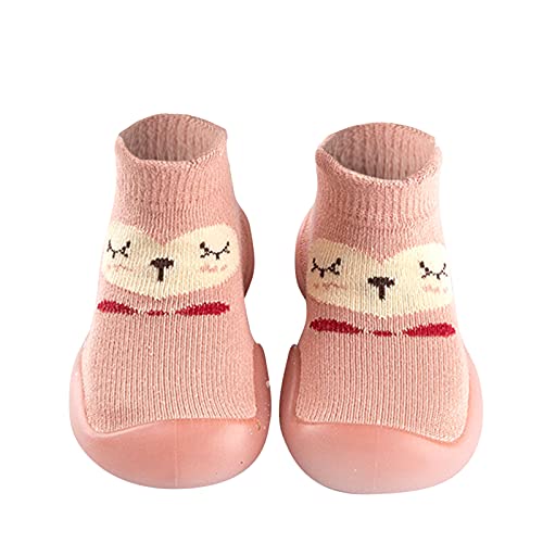 KLGR Socken Schuhe Baby Lauf Lernen Lauflernschuhe Weicher Boden Krabbelschuhe Rutschfest Indoor Kleinkind Schuhe Atmungsaktiv Babyschuhe Komfortabel Bodensocken Rosa 20 von KLGR