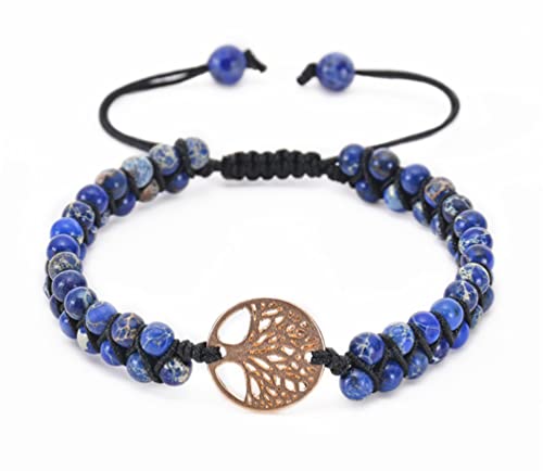 KLIYBGTHIJTP Frauen Boho Wickelarmbänder Naturstein Vielfalt Perlen Strang Armband, Nylon Stein von KLIYBGTHIJTP