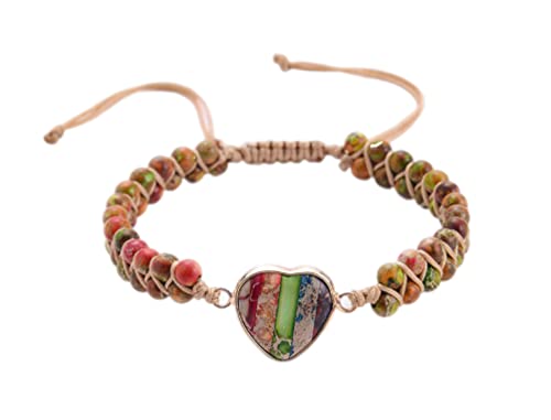 KLIYBGTHIJTP Frauen Boho Wickelarmbänder Naturstein Vielfalt Perlen Strang Armband, Nylon Stein von KLIYBGTHIJTP