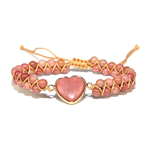 KLIYBGTHIJTP Frauen Boho Wickelarmbänder Naturstein Vielfalt Perlen Strang Armband, Nylon Stein von KLIYBGTHIJTP