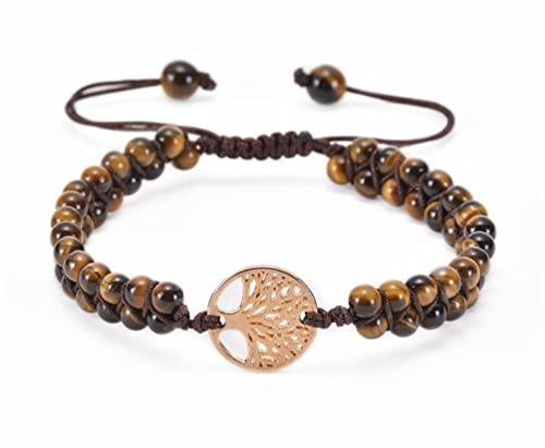 KLIYBGTHIJTP Frauen Boho Wickelarmbänder Naturstein Vielfalt Perlen Strang Armband, Nylon Stein von KLIYBGTHIJTP