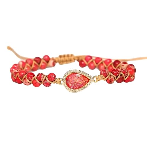 KLIYBGTHIJTP Frauen Boho Wickelarmbänder Naturstein Vielfalt Perlen Strang Armband, Nylon Stein KLIYBGTHIJTP Frauen Boho Wickelarmbänder Naturstein Vielfalt Perlen Strang Armband, Nylon Stein von KLIYBGTHIJTP
