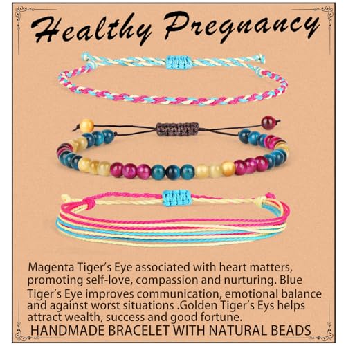 KLIYBGTHIJTP Heil-Armbänder, 6 mm, mattschwarzer Onyx, schwarze Perlenarmbänder für Männer und Frauen, mit 2 größenverstellbaren Armbändern, 4 mm, Stein von KLIYBGTHIJTP