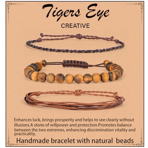 KLIYBGTHIJTP Heil-Armbänder, 6 mm, mattschwarzer Onyx, schwarze Perlenarmbänder für Männer und Frauen, mit 2 größenverstellbaren Armbändern, 4 mm, Stein von KLIYBGTHIJTP