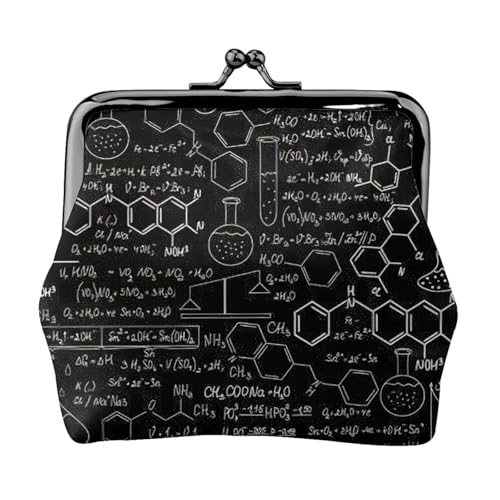Abstrakte Wissenschaft Chemie Illustration 3D-Druck Exquisite Kusslock-Geldbörse Kompakt Vielseitig Damen Münzbörse Kleine Reißverschlusstasche von KLJnmbb