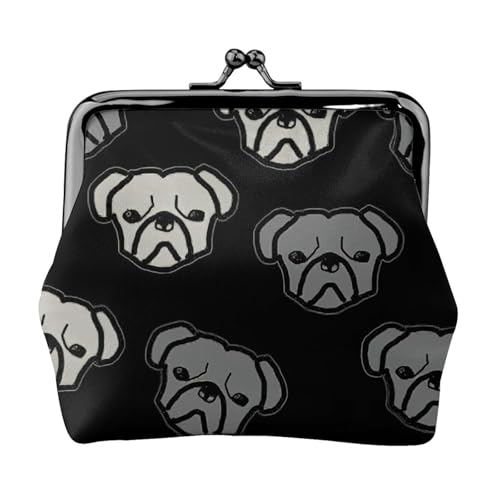 American Bulldog Head Print Exquisite Kiss Lock Wallet Compact Versatile Women Coin Purse Small Zipper Pouch von KLJnmbb