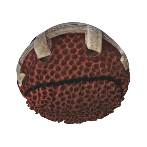 American Football Laces Print Leichte Duschhaube für Damen und Herren, wiederverwendbare Mütze, weiche Mütze und Badehaarkappe von KLJnmbb
