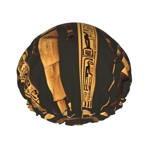 Antike ägyptische Hieroglyphe Druck Leichte Duschhaube für Damen und Herren Wiederverwendbare Mütze Weiche Mütze und Badehaarkappe von KLJnmbb
