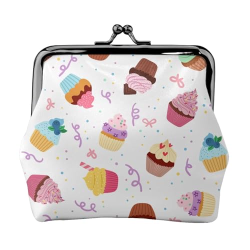Delicious Cupcakes Print Exquisite Kiss Lock Wallet Compact Versatile Women Coin Purse Small Zipper Pouch von KLJnmbb