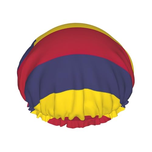 Flagge des Königreichs Hawaii Druck, leichte Duschhaube für Damen und Herren, wiederverwendbarer Hut, weicher Hut und Badehaarkappe von KLJnmbb