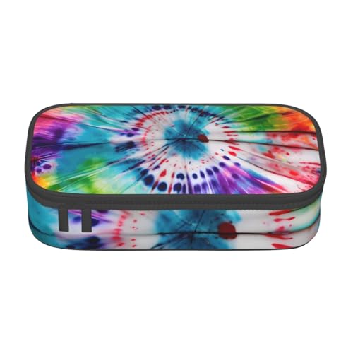 KLJnmbb Batik-Federmäppchen mit Hippie-Druck, 21,6 x 5,1 x 9,4 cm, funktionale Aufbewahrungstasche für Bürobedarf KLJnmbb Batik-Federmäppchen mit Hippie-Druck, 21,6 x 5,1 x 9,4 cm, funktionale Aufbewahrungstasche für Bürobedarf von KLJnmbb