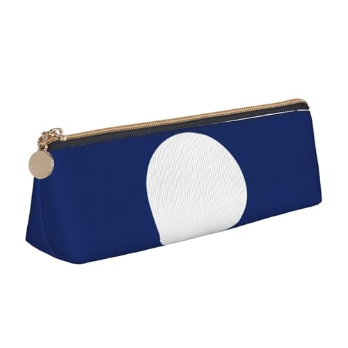 KLJnmbb Elegantes Federmäppchen mit Flaggenmotiv von Laos, großes Fassungsvermögen, dreieckige Tasche mit Reißverschluss für Schreibwerkzeuge von KLJnmbb