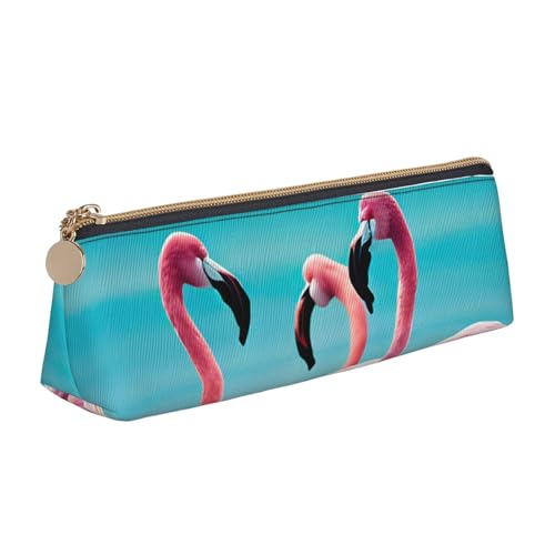 KLJnmbb Elegantes Federmäppchen mit Flamingo-Strand-Druck, großes Fassungsvermögen, dreieckige Tasche mit Reißverschluss für Schreibwerkzeuge KLJnmbb Elegantes Federmäppchen mit Flamingo-Strand-Druck, großes Fassungsvermögen, dreieckige Tasche mit Reißverschluss für Schreibwerkzeuge von KLJnmbb