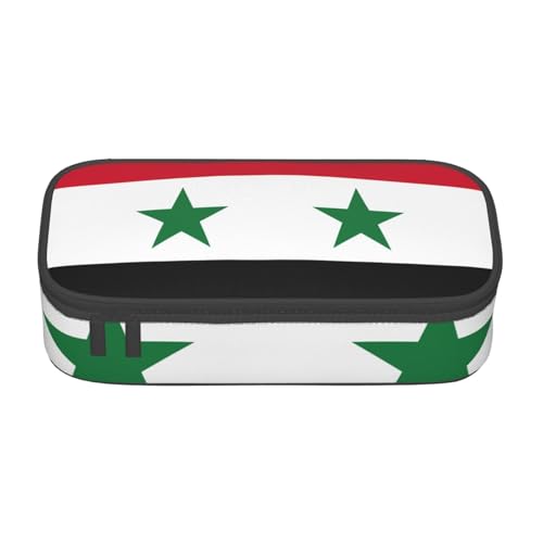 KLJnmbb Federmäppchen mit Flagge der Arabischen Republik Syrien, 21,6 x 5,1 x 9,4 cm, funktionale Aufbewahrungstasche für Bürobedarf KLJnmbb Federmäppchen mit Flagge der Arabischen Republik Syrien, 21,6 x 5,1 x 9,4 cm, funktionale Aufbewahrungstasche für Bürobedarf von KLJnmbb