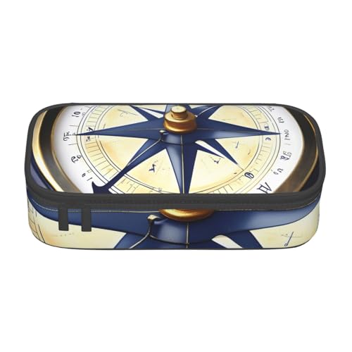 KLJnmbb Federmäppchen mit Segelboot-Motiv, nautischer Kompass, 21,6 x 5,1 x 9,4 cm, funktionale Aufbewahrungstasche für Bürobedarf KLJnmbb Federmäppchen mit Segelboot-Motiv, nautischer Kompass, 21,6 x 5,1 x 9,4 cm, funktionale Aufbewahrungstasche für Bürobedarf von KLJnmbb
