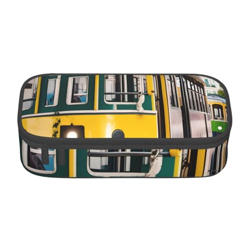 KLJnmbb Federmäppchen mit Straßenbahn-Motiv, 21,6 x 5,1 x 9,4 cm, funktionale Aufbewahrungstasche für Bürobedarf KLJnmbb Federmäppchen mit Straßenbahn-Motiv, 21,6 x 5,1 x 9,4 cm, funktionale Aufbewahrungstasche für Bürobedarf von KLJnmbb
