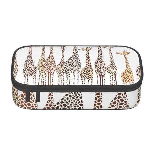 KLJnmbb Federmäppchen mit niedlichem Cartoon-Giraffen-Druck, 21,6 x 5,1 x 9,4 cm, funktionale Aufbewahrungstasche für Bürobedarf KLJnmbb Federmäppchen mit niedlichem Cartoon-Giraffen-Druck, 21,6 x 5,1 x 9,4 cm, funktionale Aufbewahrungstasche für Bürobedarf von KLJnmbb