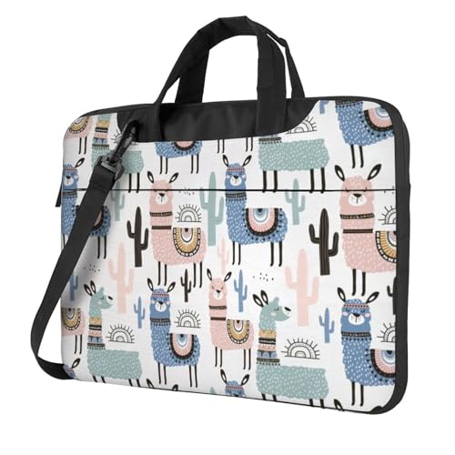 KLJnmbb Lama Alpaka Kaktus Print Praktische Tasche Stilvolle und schützende Laptoptasche Vielseitige Weiche Tasche für Damen Herren, Schwarz , 15.6 inch KLJnmbb Lama Alpaka Kaktus Print Praktische Tasche Stilvolle und schützende Laptoptasche Vielseitige Weiche Tasche für Damen Herren, Schwarz , 15.6 inch von KLJnmbb