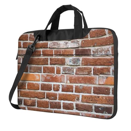 KLJnmbb Praktische Tasche mit altem Ziegelstein-Druck, stilvolle und schützende Laptoptasche, vielseitig, weiche Tasche für Damen und Herren, Schwarz , 15.6 inch KLJnmbb Praktische Tasche mit altem Ziegelstein-Druck, stilvolle und schützende Laptoptasche, vielseitig, weiche Tasche für Damen und Herren, Schwarz , 15.6 inch von KLJnmbb